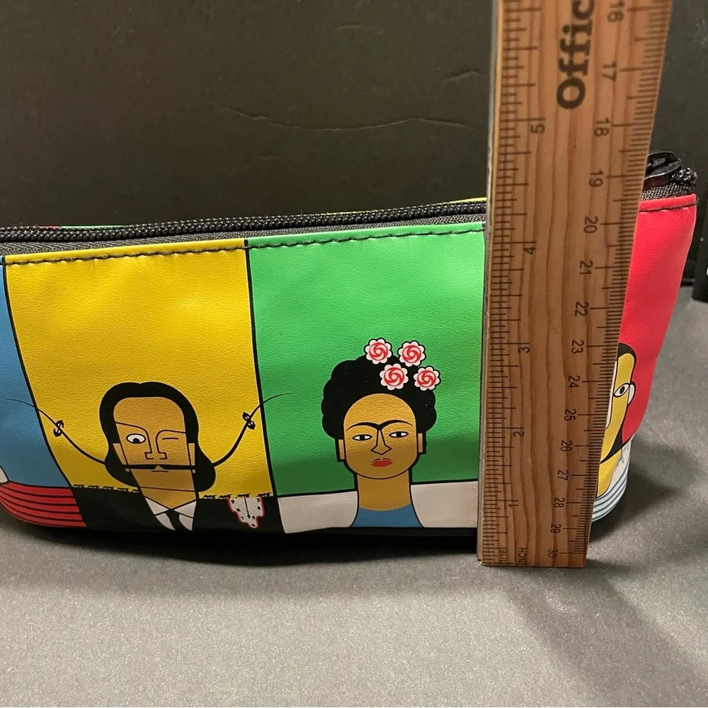 New Andy Tuohy Great Modern Artists Makeup Pencil Travel Bag PVC Dali, Frida 9x4